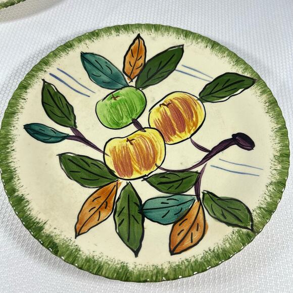 5 Peasant Village Southern Potteries Underglaze Fruit Dinner Plates Italy - Picture 5 of 16